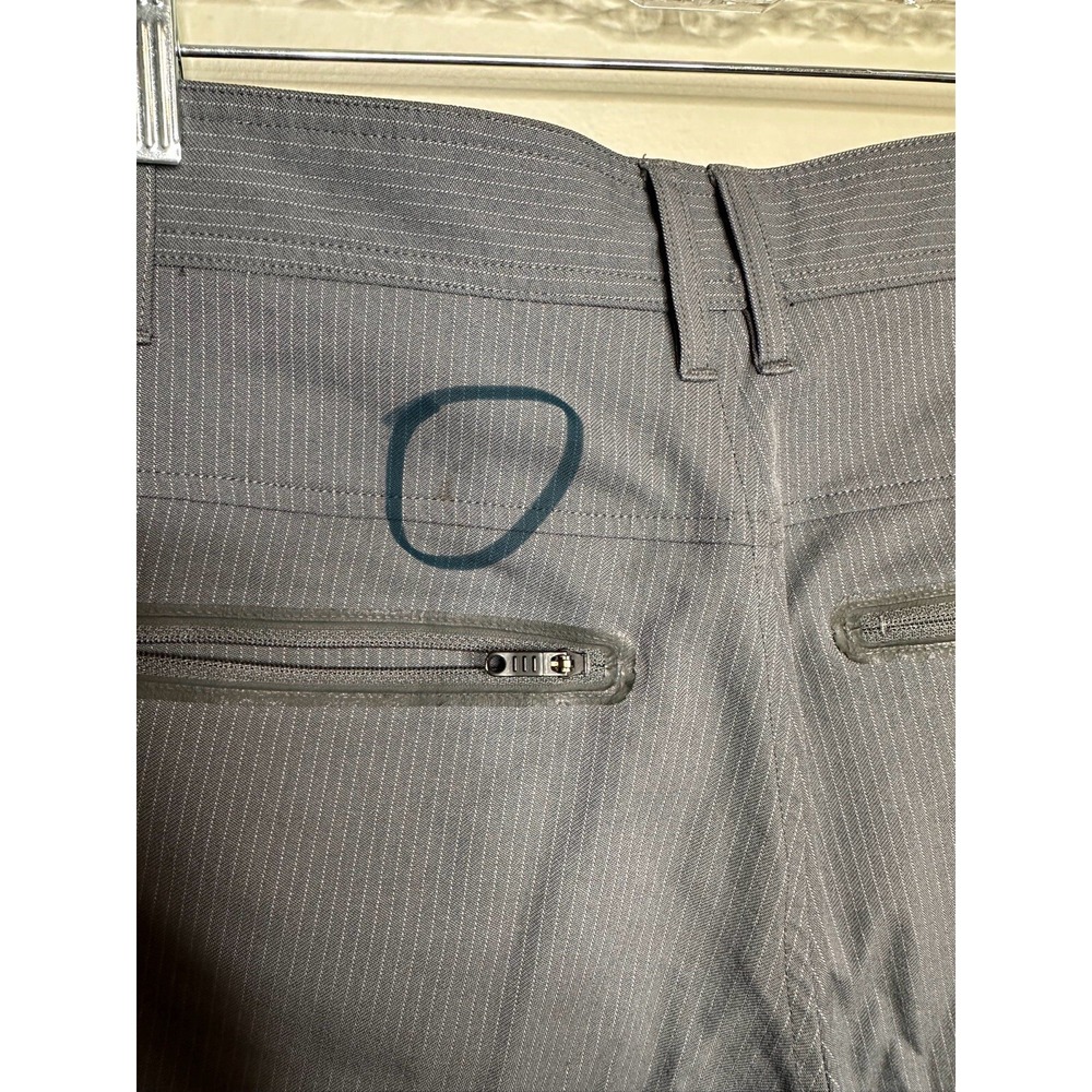 Lululemon Commute Pants Size 30 Men Gray Striped Golf Chino Stretch Athletic ABC - Picture 10 of 16